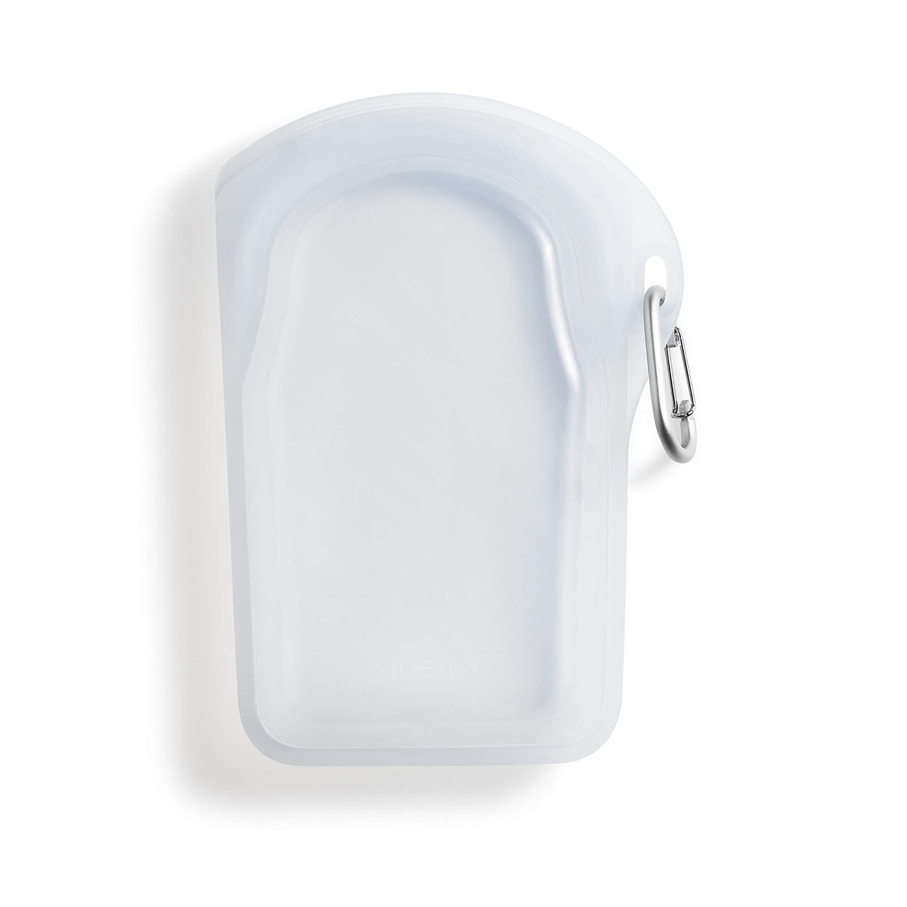 Stasher Premium Silicone Reusable Food Storage Go Bag, Clear | Microwave, Sous Vide, Dishwasher, Oven and Freezer Safe | BPA Free, Leak-free, Eco-friendly, 18 Oz